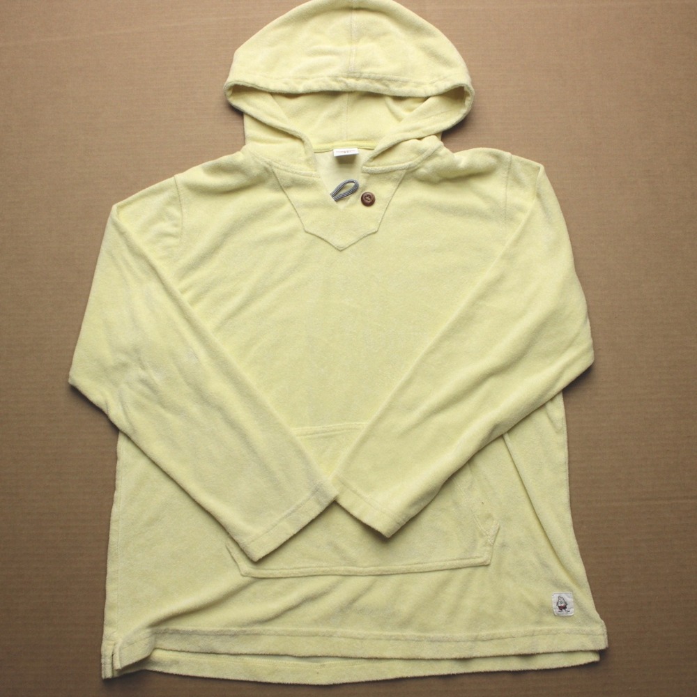 Birdwell Beach Britches Beach Hoodie Mens Sz XL Yellow Pullover Long Sleeve Surf